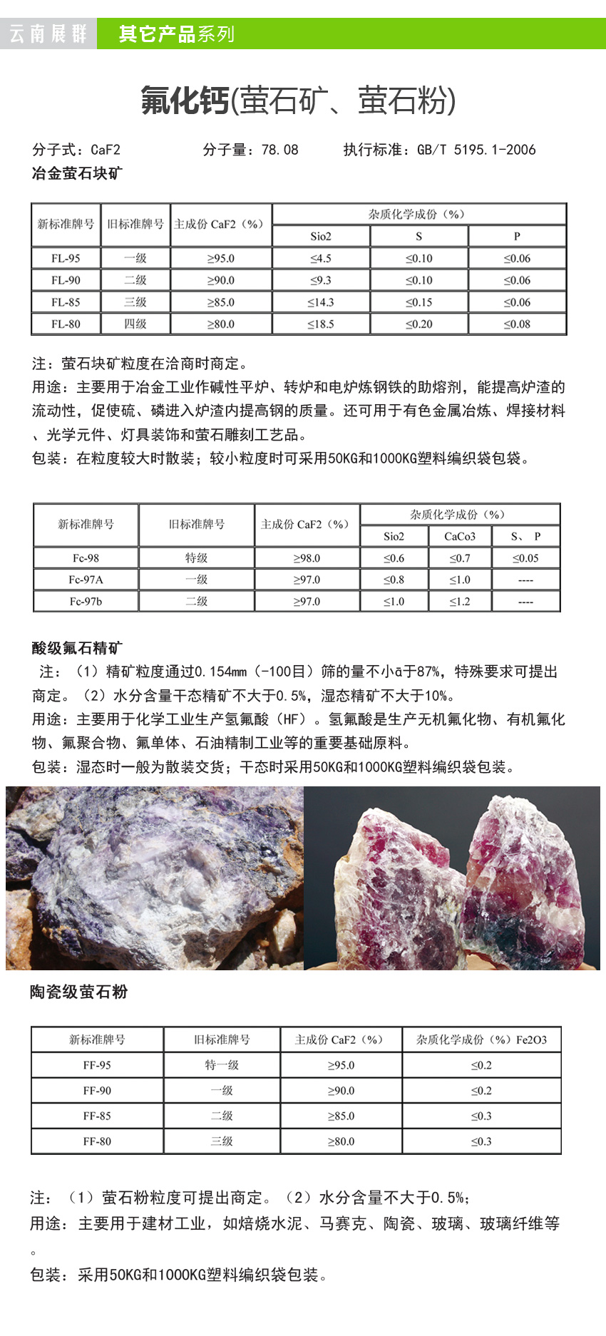 氟化钙、云南氟化钙、氟化钙介绍
